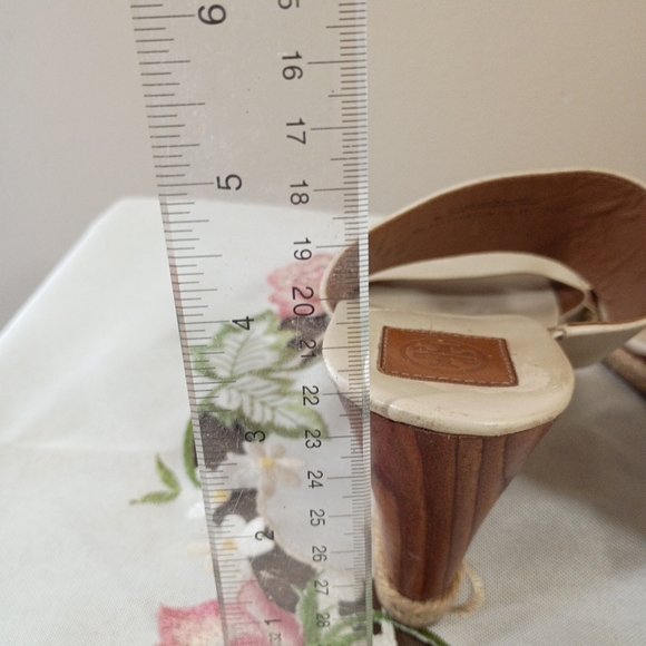 Tory Burch Raya Mule Wedge Slight Wear On Insoles As Shown In Pictures Sz 7.5 - Picture 9 of 14